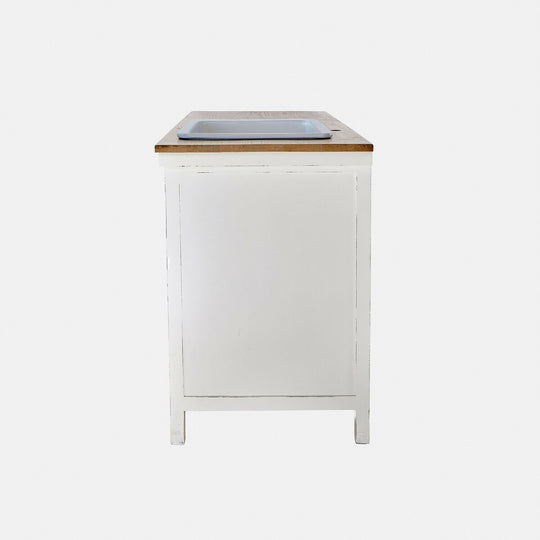 Meuble et vasque Loberon CELARON blanche — photo produit