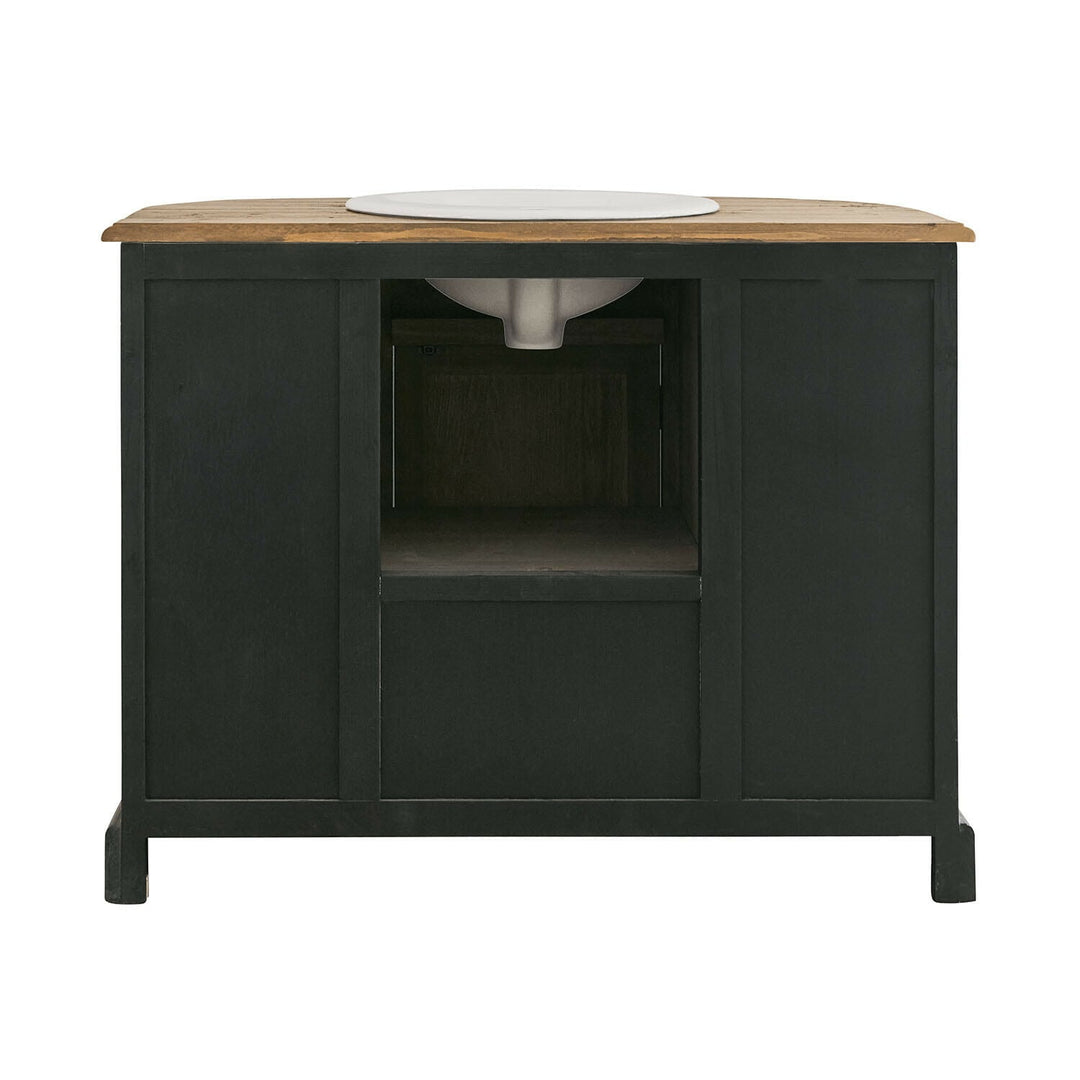 Meuble et vasque Louisina LOBERON noir vieilli marron — photo produit