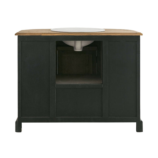 Meuble et vasque Louisina LOBERON noir vieilli marron — photo produit