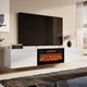 Meuble TV MOBILIER 1 Imago I (Blanc + Blanc brillant) — photo produit
