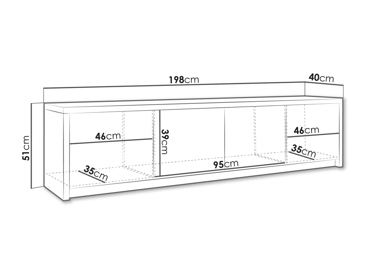 Meuble TV MOBILIER 1 Lectio 4 portes beige — photo produit