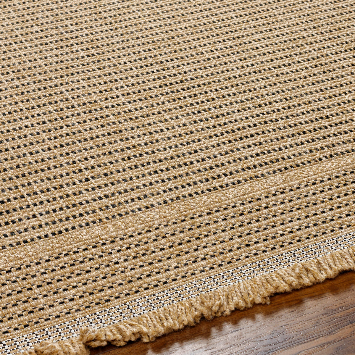Tapis d'Extérieur/Intérieur Aspect Jute Beige/Noir 2 Benton