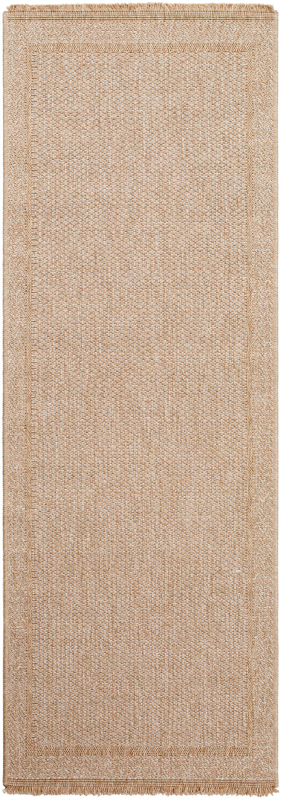 Tapis d'Extérieur/Intérieur Aspect Jute Beige/Noir  Trenton