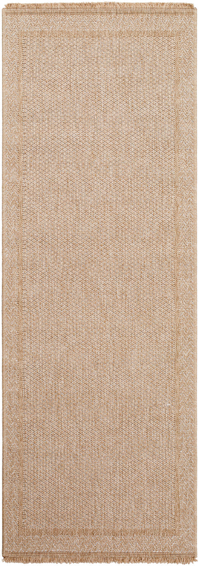 Tapis d'Extérieur/Intérieur Aspect Jute Beige/Noir  Trenton