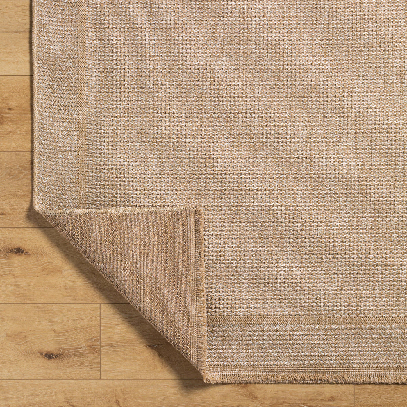 Tapis d'Extérieur/Intérieur Aspect Jute Beige/Noir  Trenton