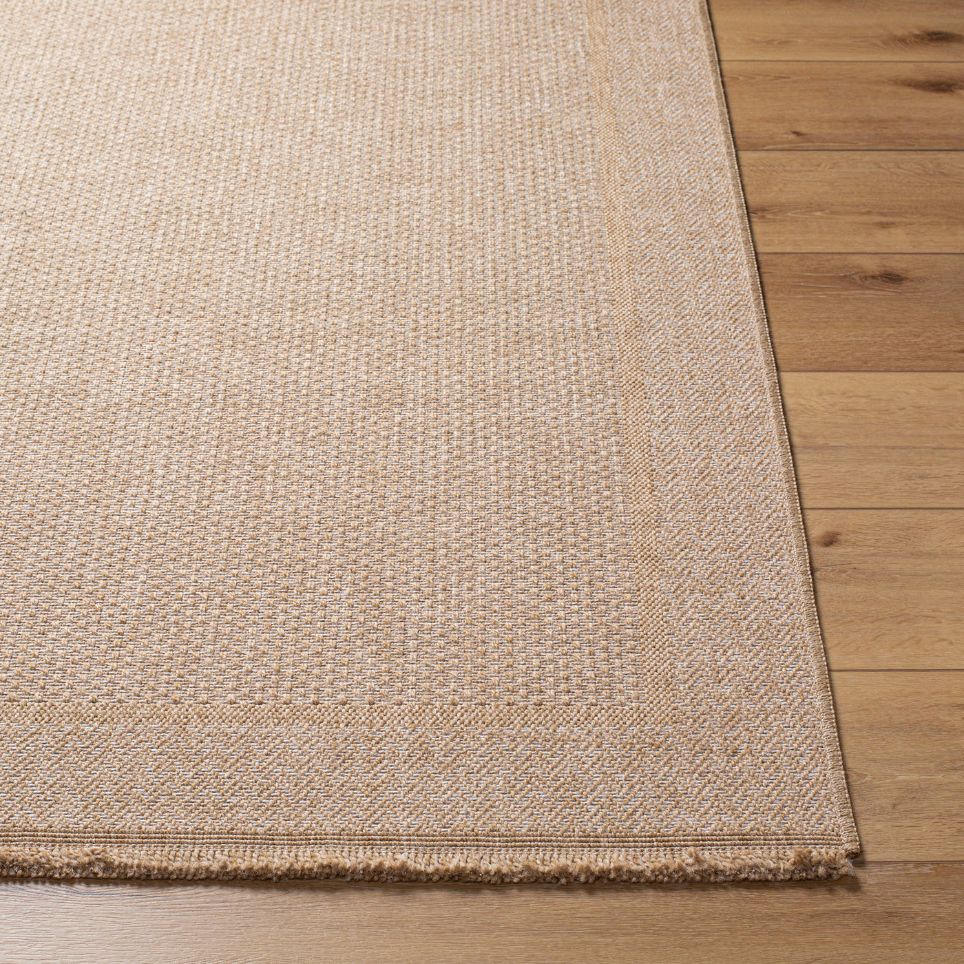 Tapis d'Extérieur/Intérieur Aspect Jute Beige/Noir  Trenton