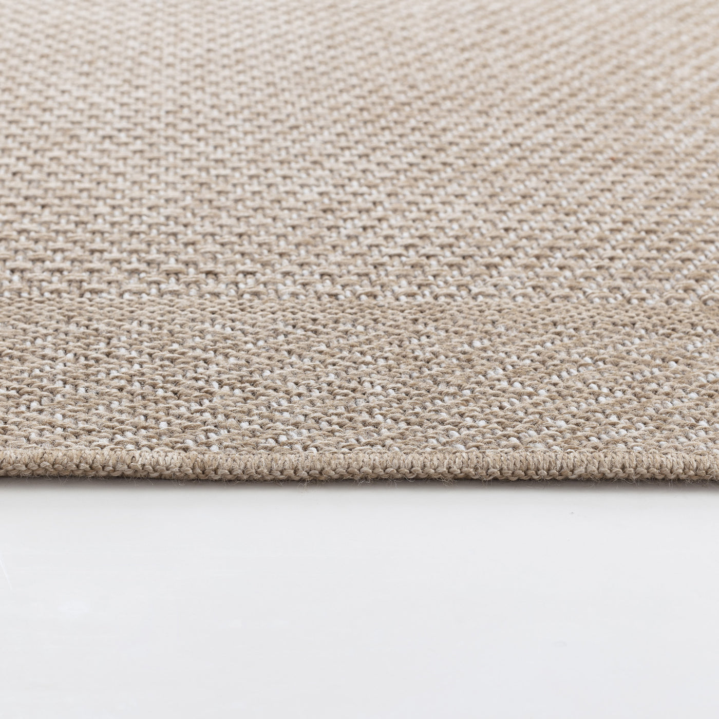 Tapis d'Extérieur/Intérieur Aspect Jute Beige/Noir  Trenton