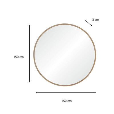 Miroir XXL MOB-IN Fab en chêne rond 150cm