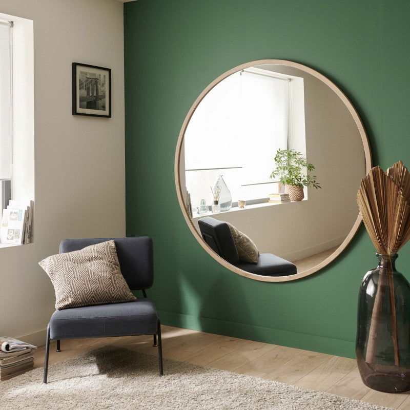 Miroir XXL MOB-IN Fab en chêne rond 150cm