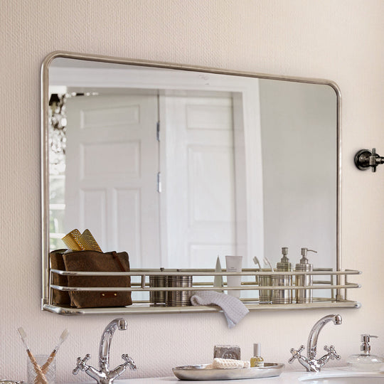 Miroir LOBERON Opoli en laiton argent vieilli — photo produit