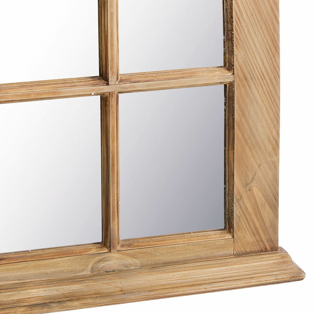 Miroir LOBERON Yelvino fenêtre archée en bois — photo produit