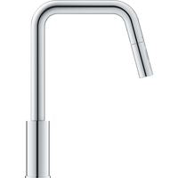 Mitigeur de cuisine monocommande GROHE 30631000 avec douchette extractible 2 jets –et bec mobile 360 en laiton chrome — photo produit