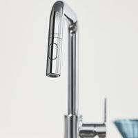 Mitigeur de cuisine monocommande GROHE 30631000 avec douchette extractible 2 jets –et bec mobile 360 en laiton chrome — photo produit