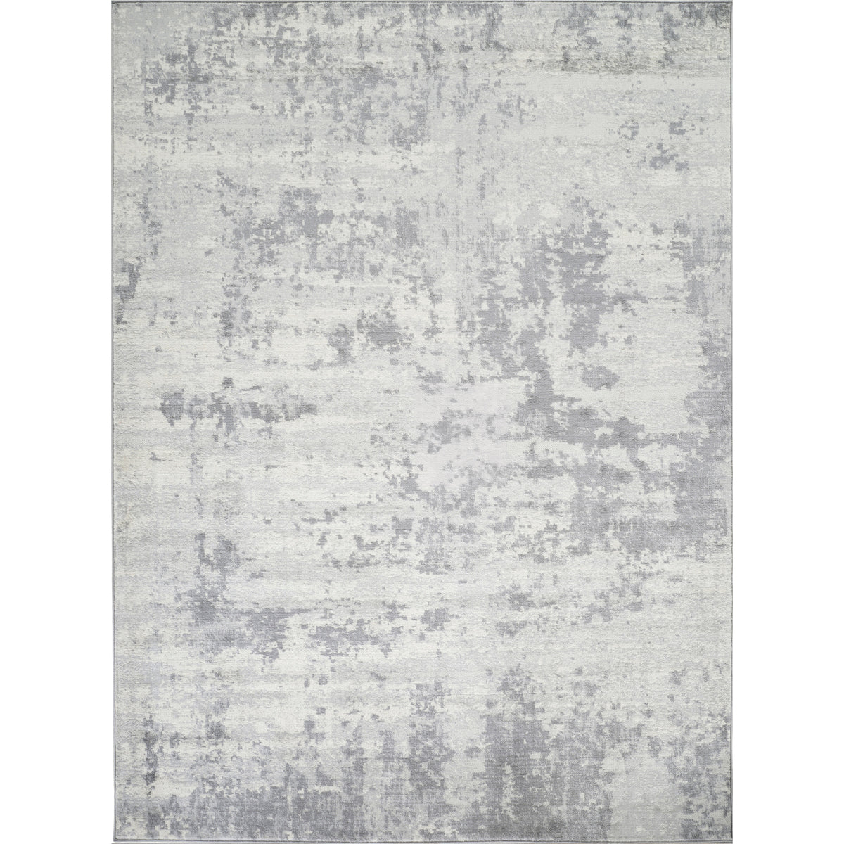 Tapis SURYA Dali moderne, motif abstrait patiné gris argenté et ivoire, vue 2