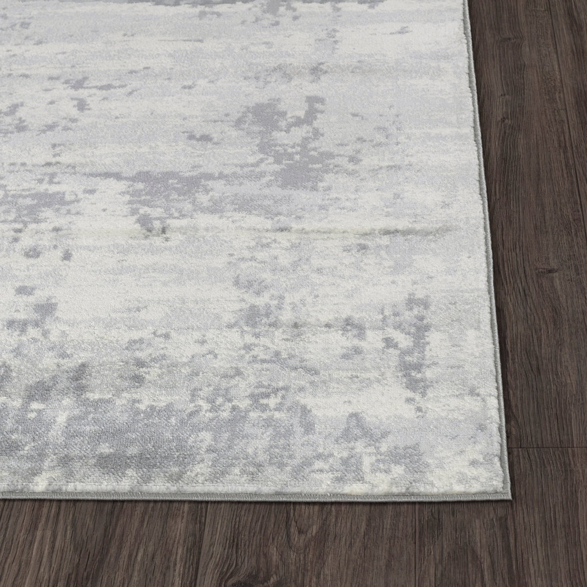Tapis SURYA Dali moderne, motif abstrait patiné gris argenté et ivoire, vue 9