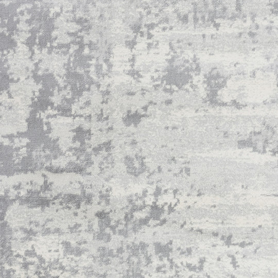 Tapis Rond Abstrait Moderne Gris/Ivoire Rond Dali