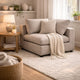 Module d'angle droit JYSK Lyby en tissu sable