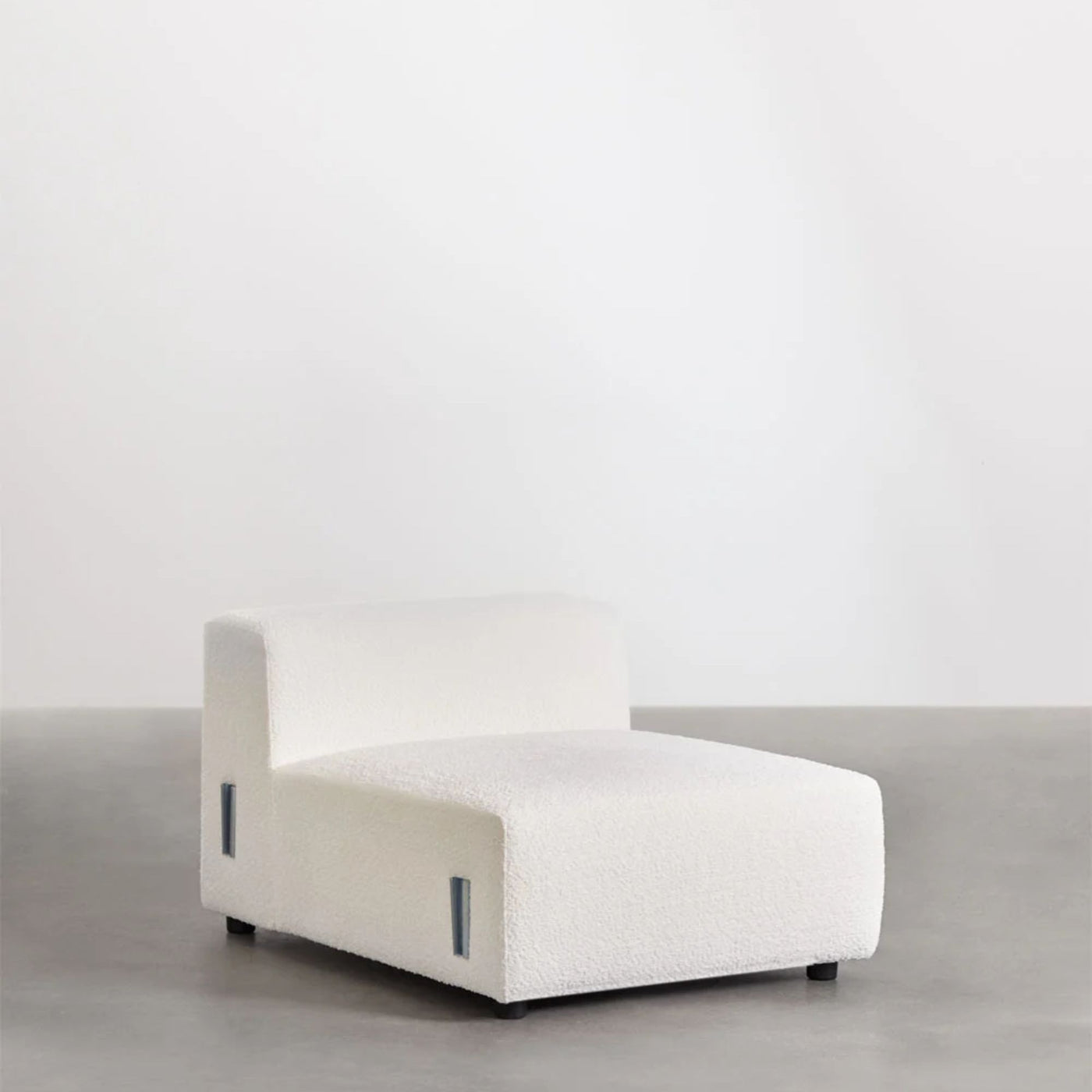 Module central 85x113 cm pour canapé modulaire SKLUM Bruna en tissu bouclé blanc