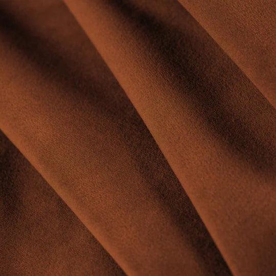Canapé d'angle et fauteuil MICADONI Lupine 8 places en velours Terracotta