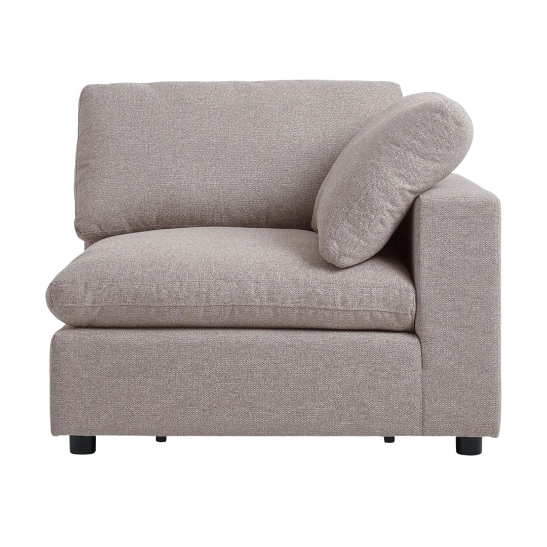 Module d'angle droit JYSK Lyby en tissu sable