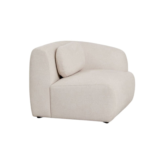 Module d'angle droit SKLUM Coquette en chenille beige crème