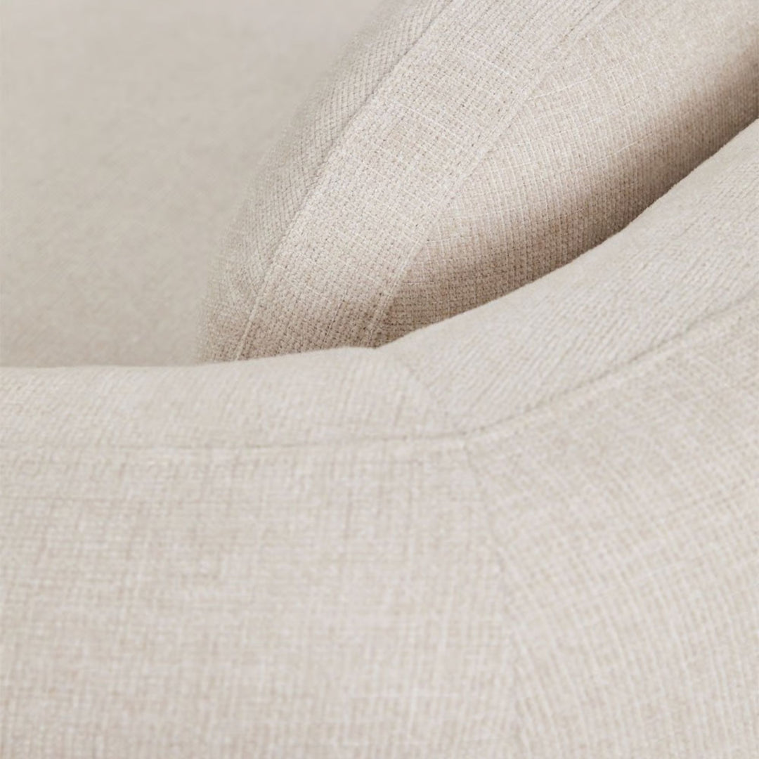 Module d'angle droit SKLUM Coquette en chenille beige crème