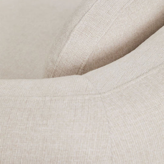 Module d'angle droit SKLUM Coquette en chenille beige crème