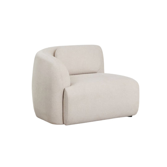 Module d'angle gauche SKLUM Coquette en chenille beige crème