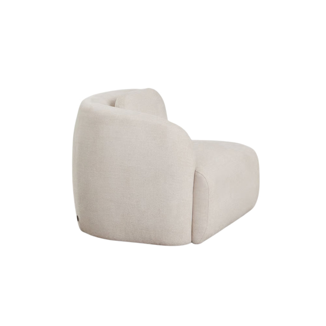 Module d'angle gauche SKLUM Coquette en chenille beige crème