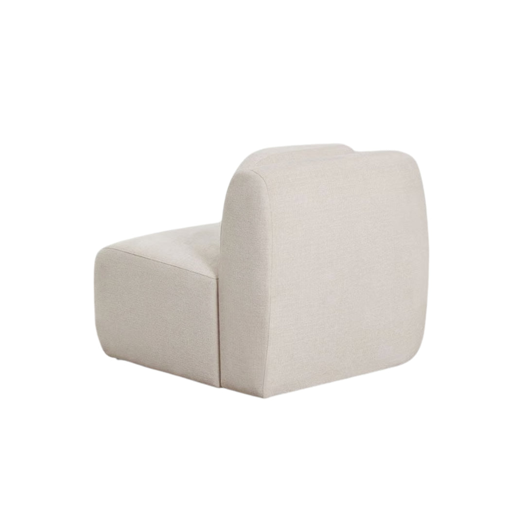 Module d'angle gauche SKLUM Coquette en chenille beige crème