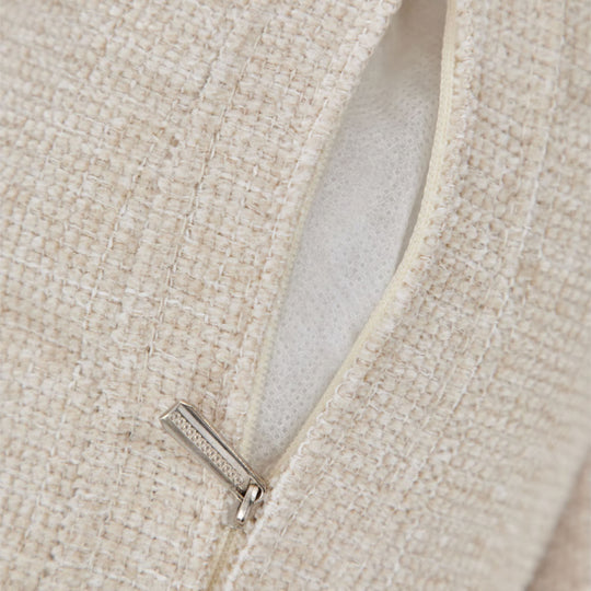 Module d'angle gauche SKLUM Coquette en chenille beige crème