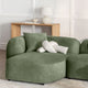 Méridienne gauche SKLUM Coco en tissu chenille vert sauge