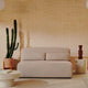 Chauffeuse KAVE HOME Neom 2 places beige 150 cm FSC Mix Credit