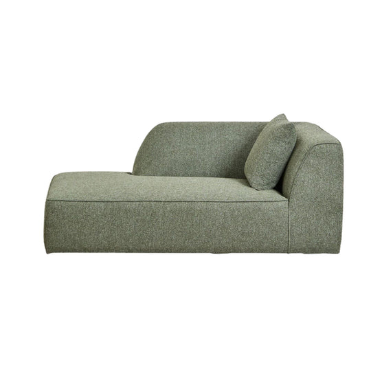 Canapé d'angle gauche modulable SKLUM Cardea 3 places en tissu bouclé vert sauge
