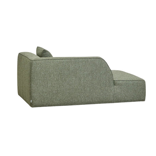 Canapé d'angle gauche modulable SKLUM Cardea 3 places en tissu bouclé vert sauge