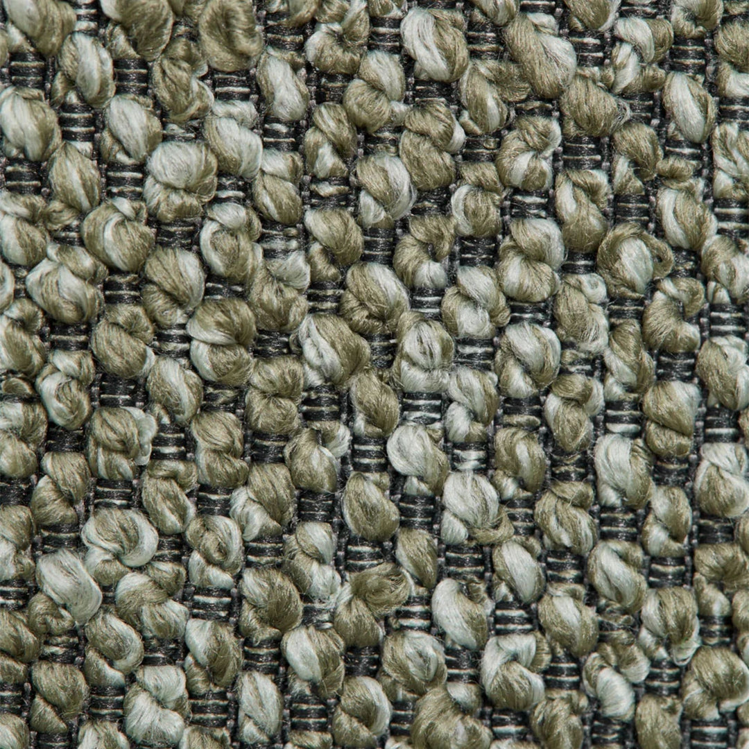 Canapé d'angle gauche modulable SKLUM Cardea 3 places en tissu bouclé vert sauge