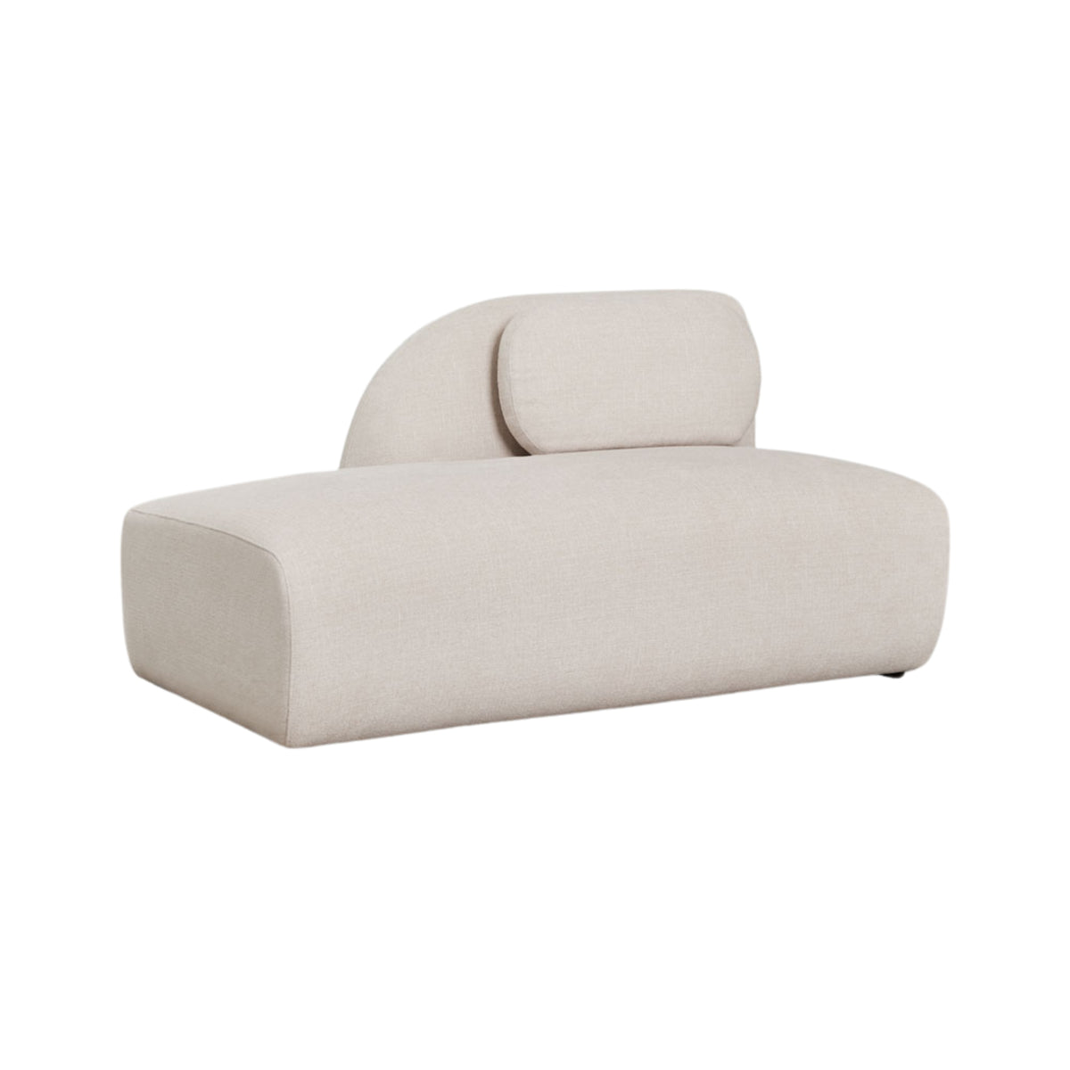 Module méridienne gauche SKLUM Coquette en tissu chenille beige