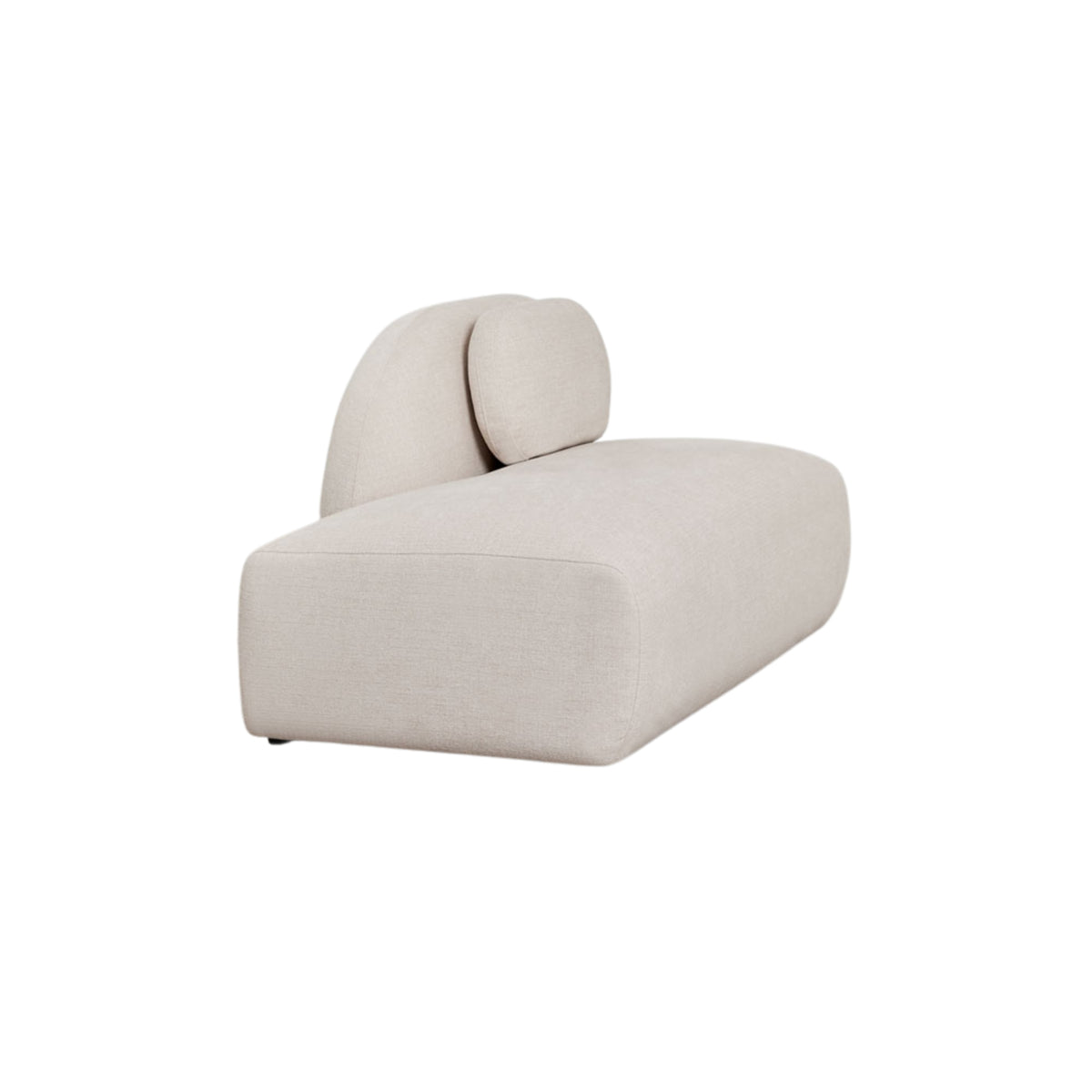 Module méridienne gauche SKLUM Coquette en tissu chenille beige