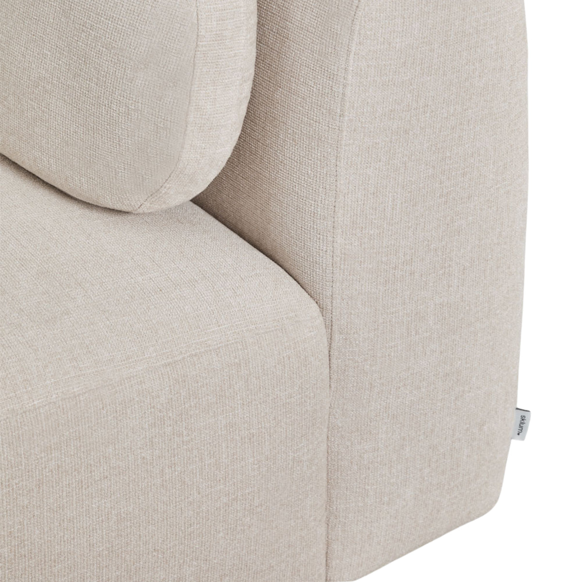 Module méridienne gauche SKLUM Coquette en tissu chenille beige