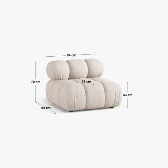 Module MICADONI Bellis en velours Terracotta
