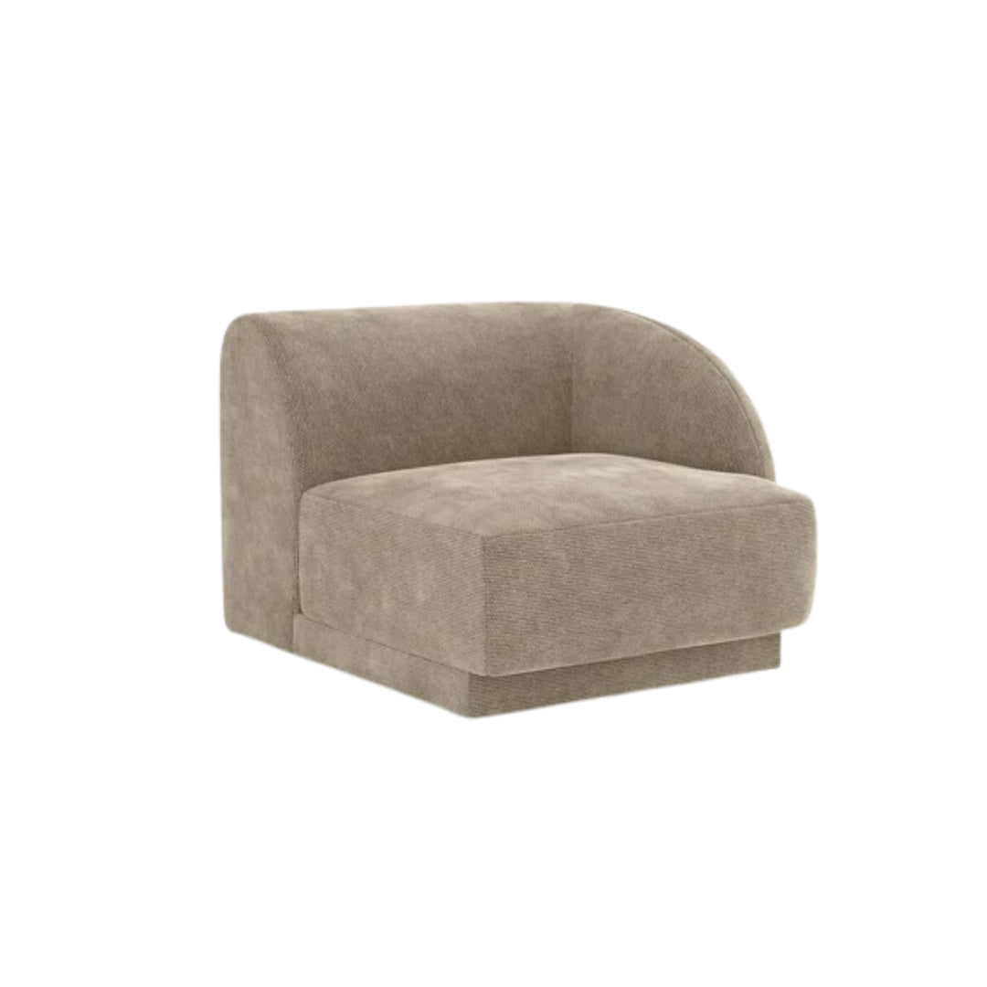 Module MICADONI Miley en tissu chenille beige