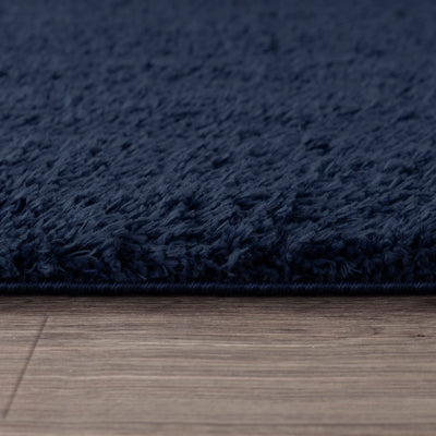 Tapis Shaggy Moderne Bleu Foncé Dadu