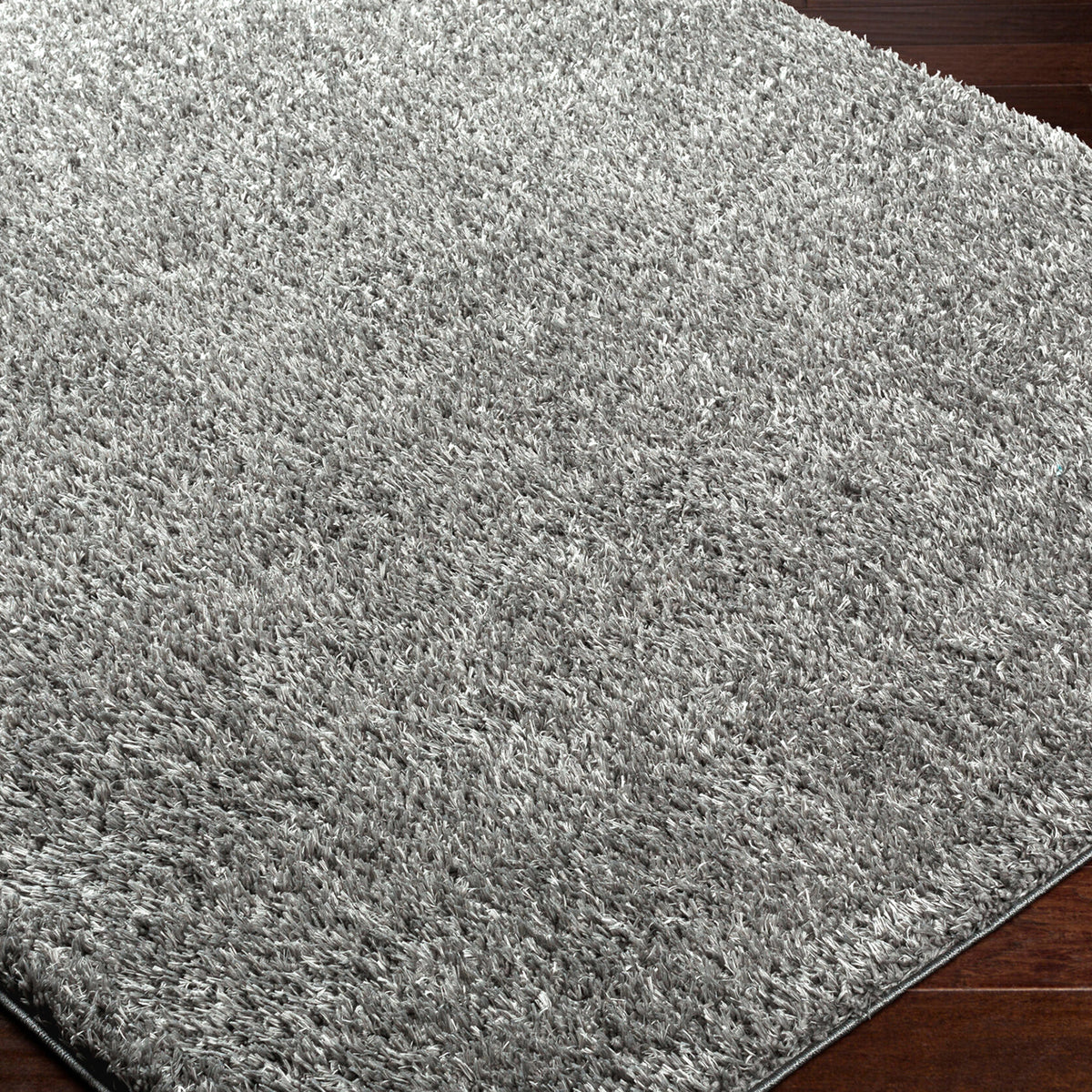 Tapis SURYA Dadu shaggy uni, poils longs gris foncé, vue 6