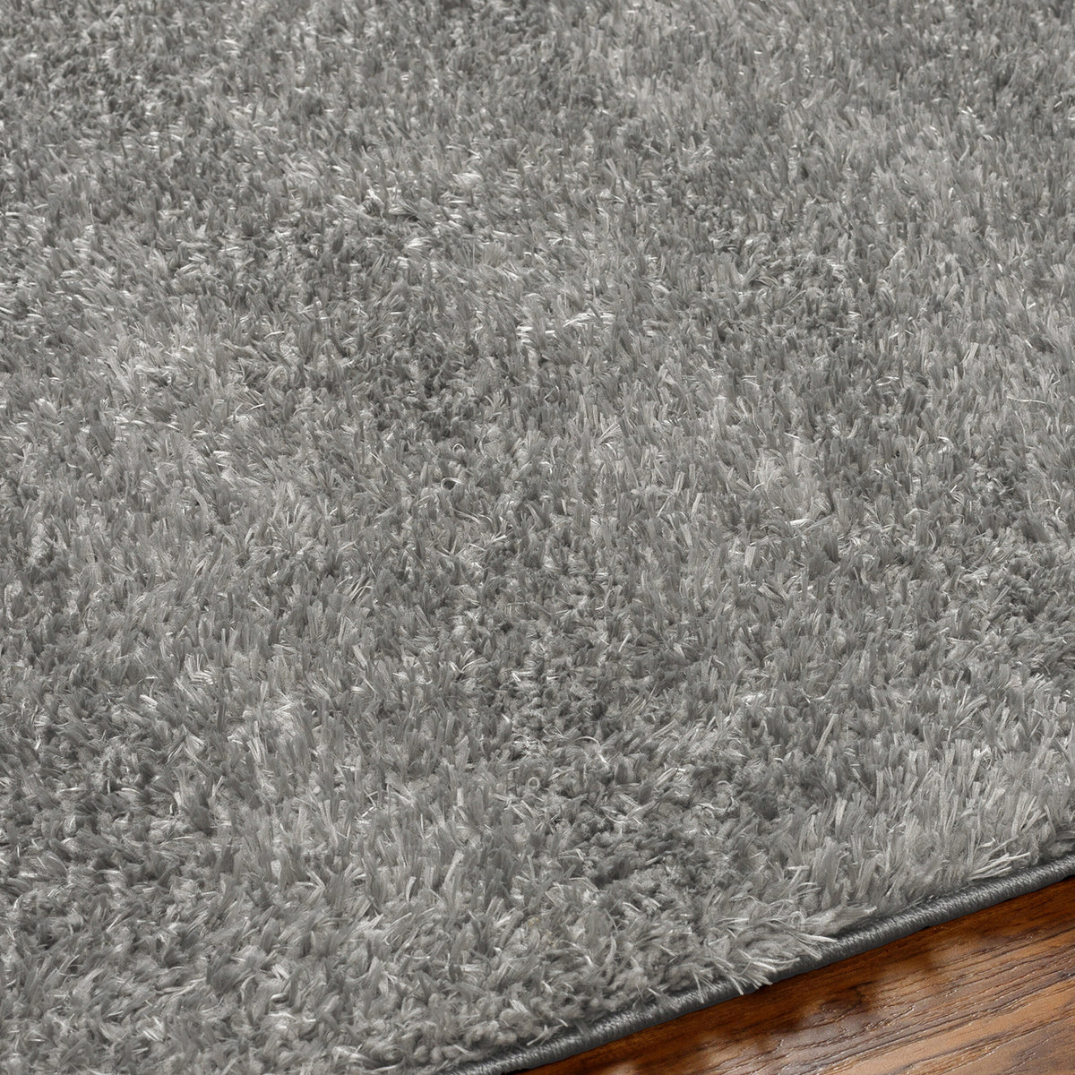 Tapis SURYA Dadu shaggy uni, poils longs gris foncé, vue 3