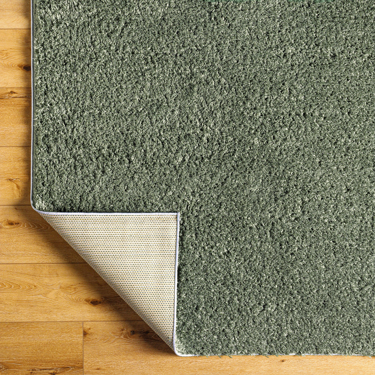 Tapis Shaggy Moderne Vert Dadu