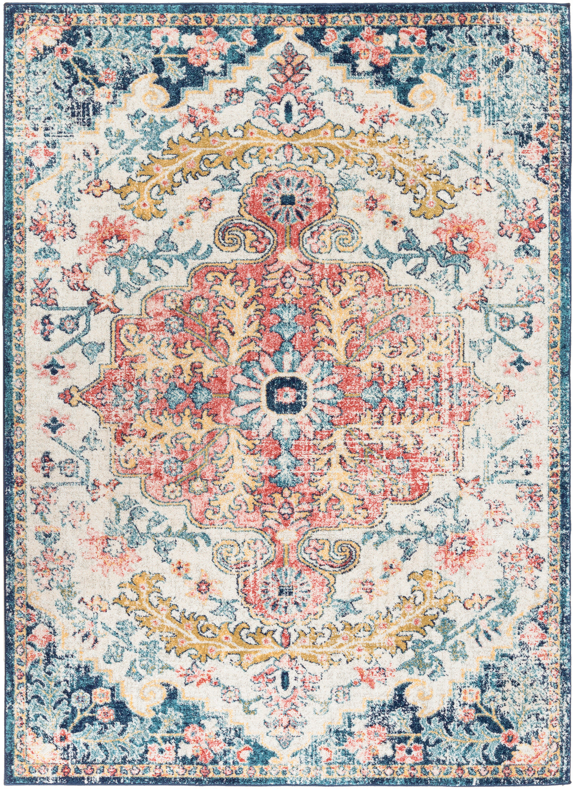 Tapis Vintage Oriental Bleu/Rouge