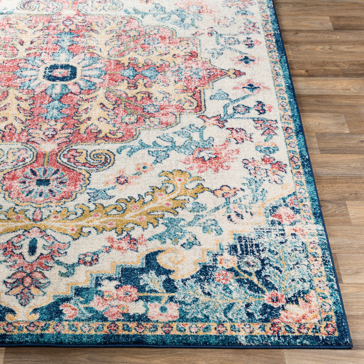 Tapis Vintage Oriental Bleu/Rouge