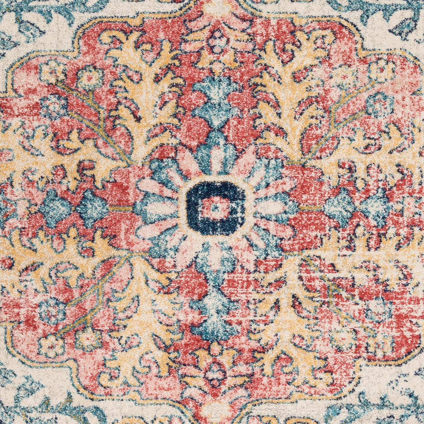 Tapis Vintage Oriental Bleu/Rouge