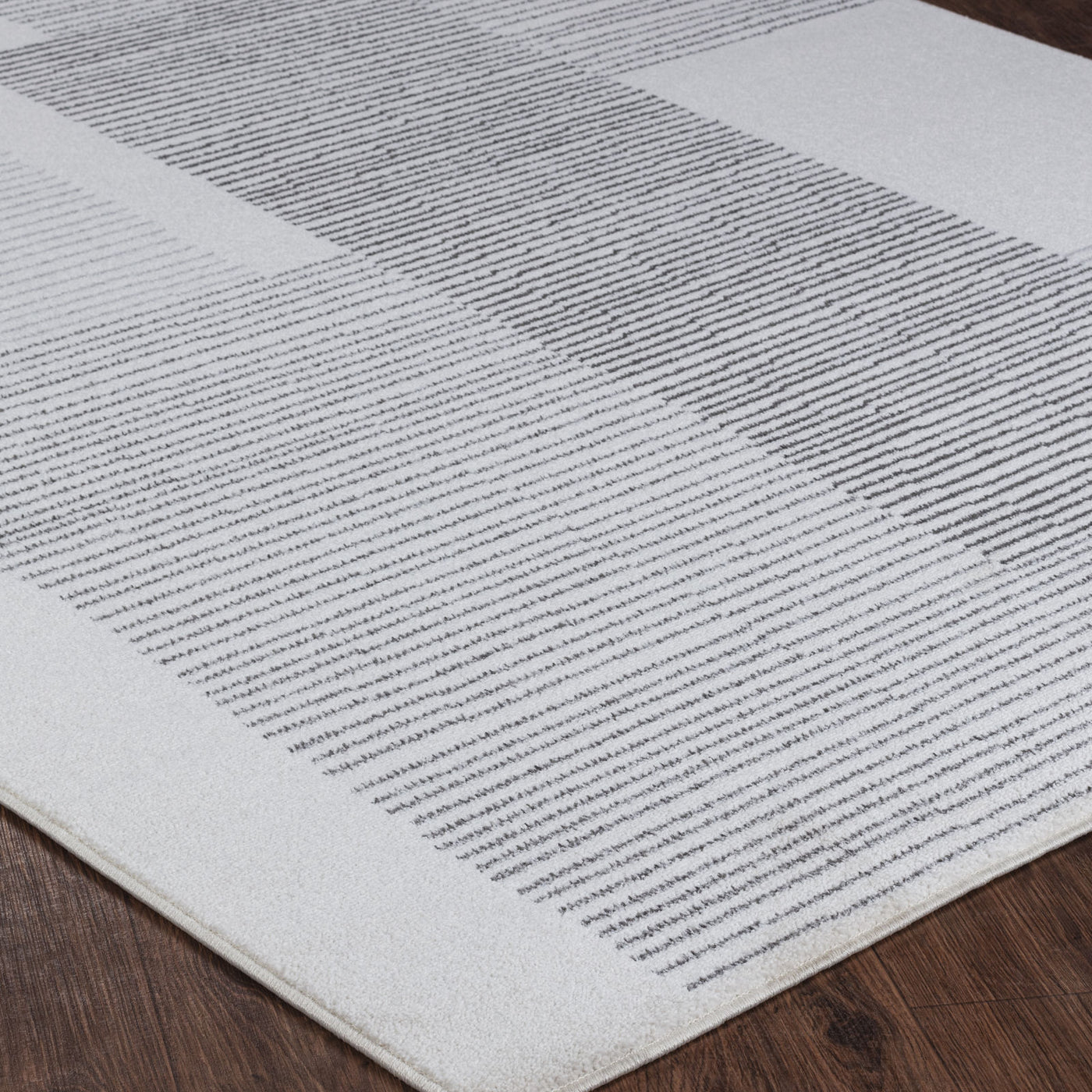 Tapis Scandinave Moderne Blanc/Gris Guna