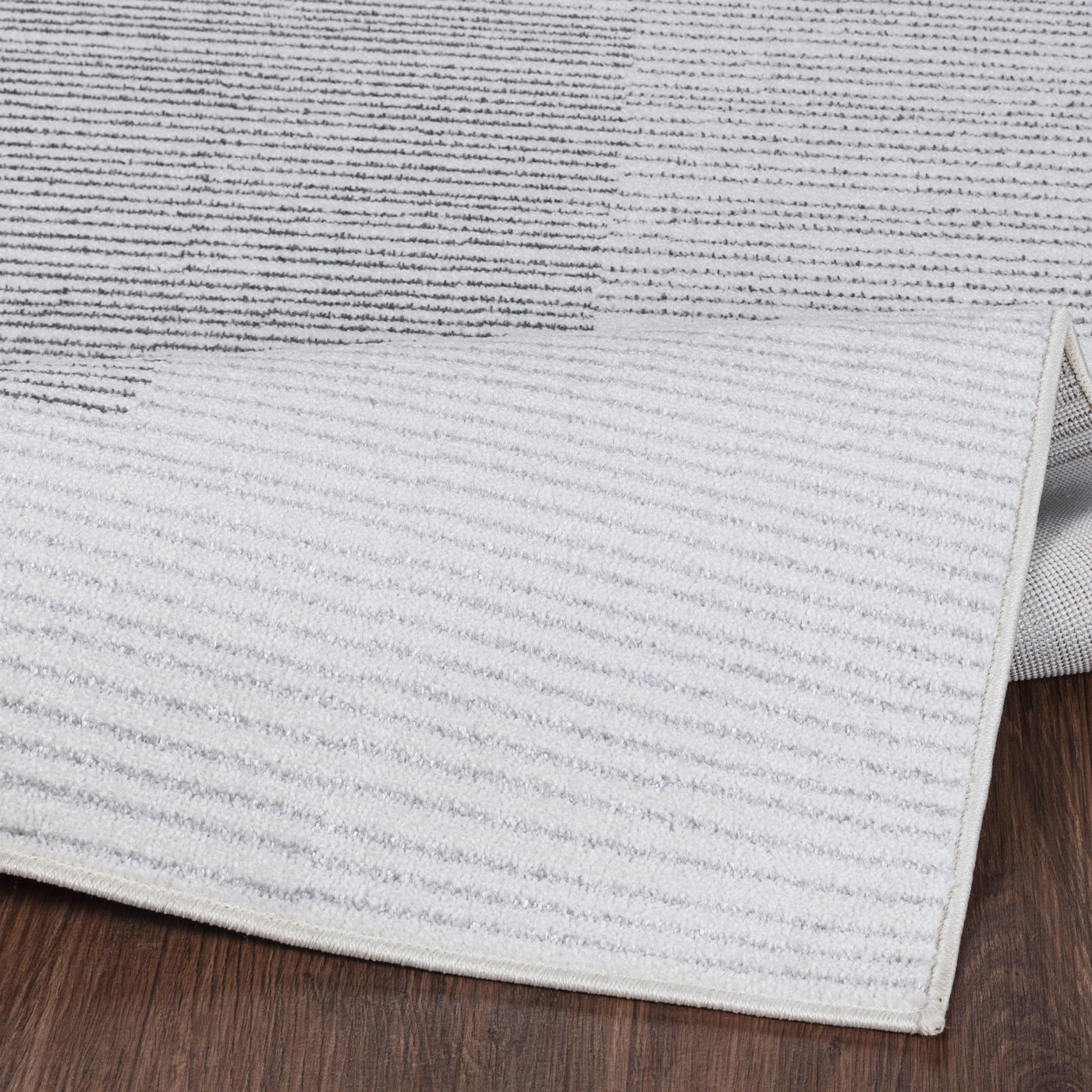 Tapis Scandinave Moderne Blanc/Gris Guna